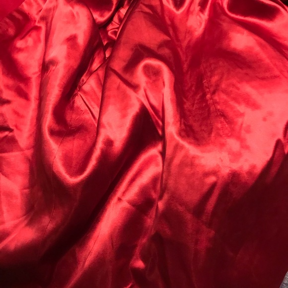 Vintage 80s Woven Red Suede Fringed Jacket, M - Picture 9 of 16